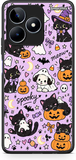 Smartfits Halloween Black Cats on Lilac Hülle für Realme C53