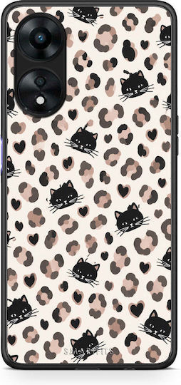 Smartfits Leopard Spots Black Cats On Cream Oppo A78 5G Case