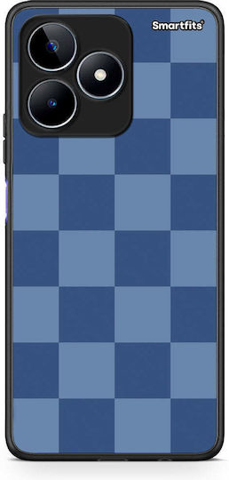 Smartfits Denim Albastru în Carouri Realme C53 Husă