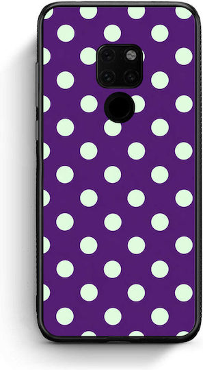 Smartfits Mint Polka Dots On Purple Huawei Mate 20 Θήκη