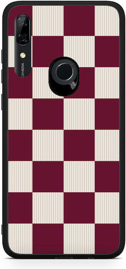 Smartfits Burgundy Cream Striped Checks Huawei P Smart Z Θήκη
