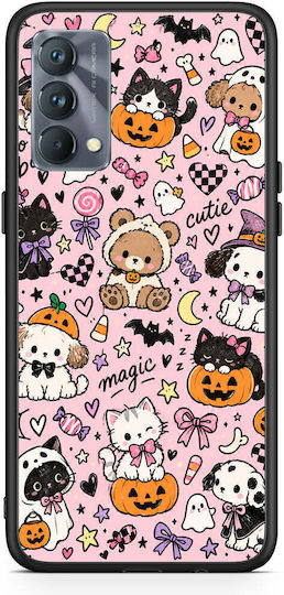 Smartfits Halloween Niedliche Tiere auf Rosa Realme GT Master Hülle