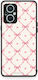 Smartfits Pink Bow Lattice Hearts On Cream Oppo Reno7 Lite Case