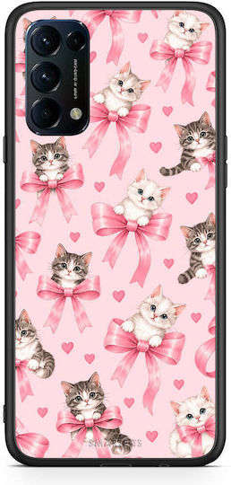 Smartfits Kittens Pink Bows On Pink Oppo Find X3 Lite Reno 5 5g Reno 5 4g Θήκη