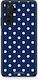Smartfits Бял Калъф на Тъмносиньо с Малки Бели Точки за Huawei P40 Lite 5G