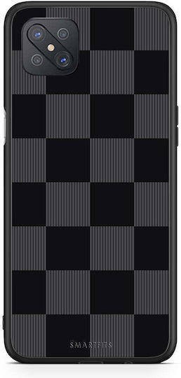 Smartfits Black Charcoal Striped Checks Oppo Reno4 Z 5g A92s Θήκη
