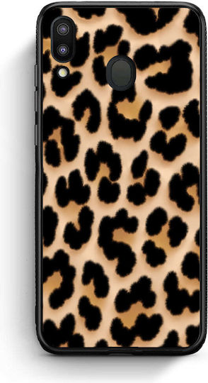 Smartfits Handyhülle mit Leopardenmuster in Hellbraun für Samsung Galaxy M20, Groß