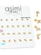 Asimi Body Piercing Обеца Барче от Позлатена Стомана