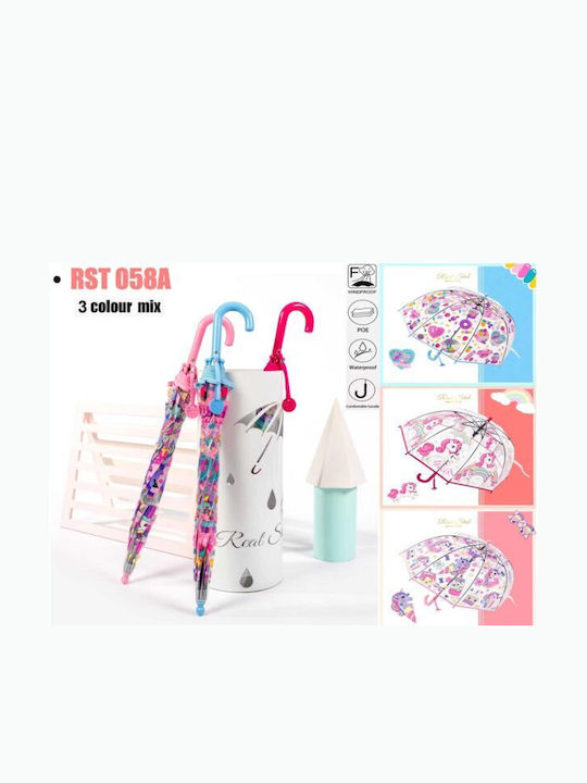 Floss & Rock Kinderregenschirm Gebogener Handgriff Transparent Floss & Rock Kinderregenschirm Gebogener Handgriff Transparent