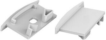 Set of Gray Plastic Caps for Recessed Profile P191 Levi 1 Without Hole 1 Hole Aca Ep191 Ep191