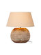 Lucide Lightning Table Lamp with Brown Shade and Base