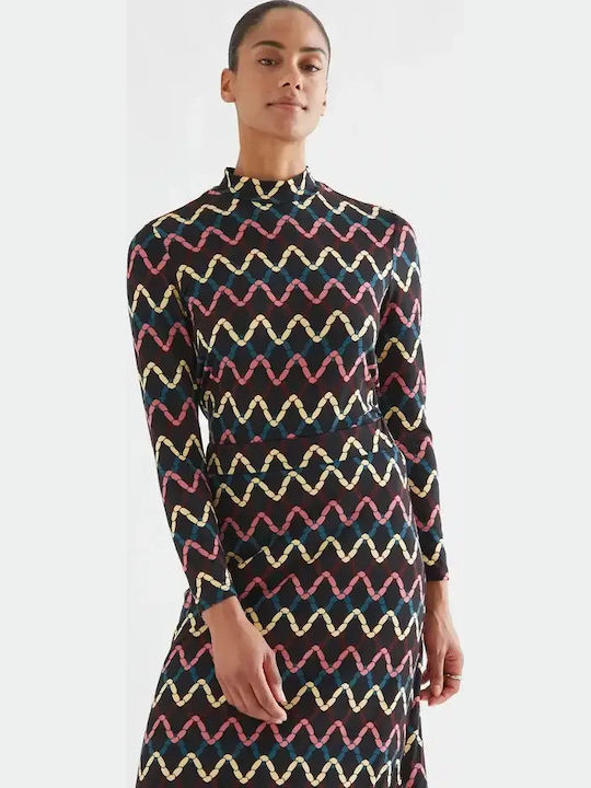 Langärmelige Damenbluse Multicolour