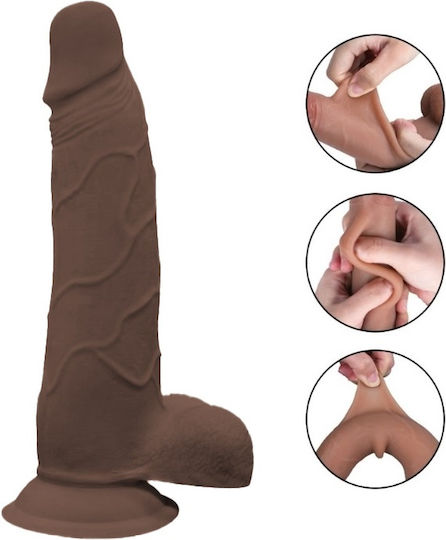 Passion Labs Ρεαλιστικό Dildo με Βεντούζα Καφέ