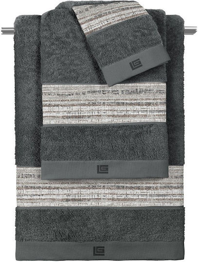 Guy Laroche Πετσέτα Σώματος Mousse 70x140εκ. Anthracite 3τμχ