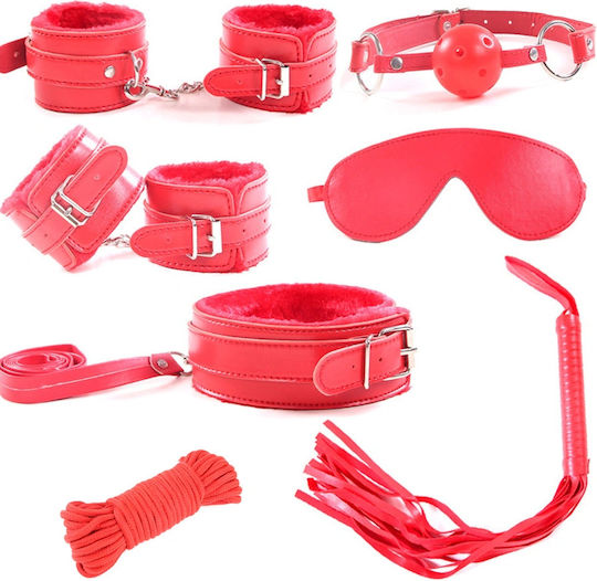 Guilty Toys BDSM Kit σε Κόκκινο Χρώμα 7τμχ