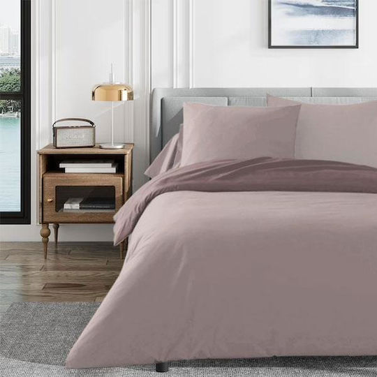 To megalo pazari Il-line Super-Double Bed Sheet Set 240x260cm Mocha - Brown (4pcs)