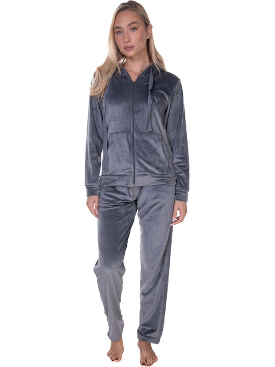 Comfort Winter Women's Grey Pyjama Set