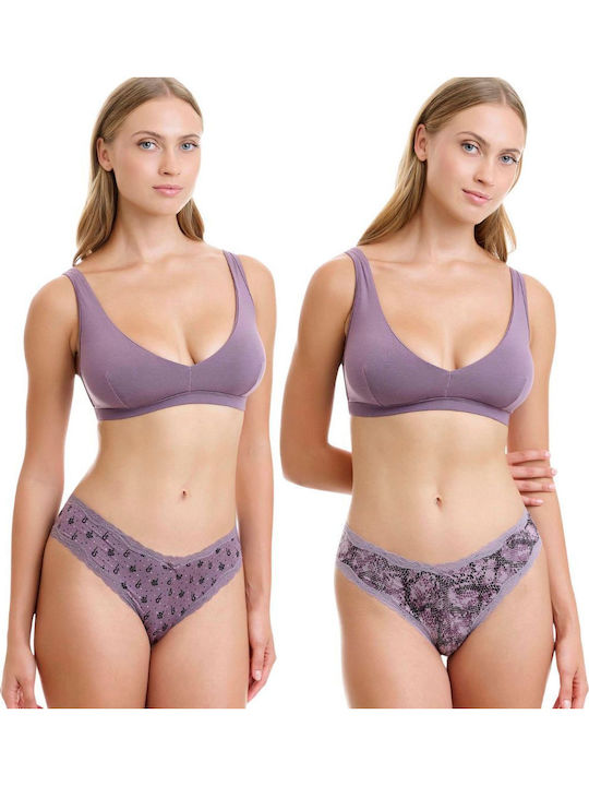 Walk Γυναικεία Brazil 2Pack με Δαντέλα Multicolour