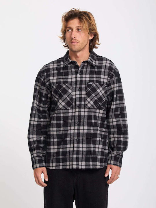 Volcom Hunkstone Μακρυμάνικο Πουκάμισο Μαυρο