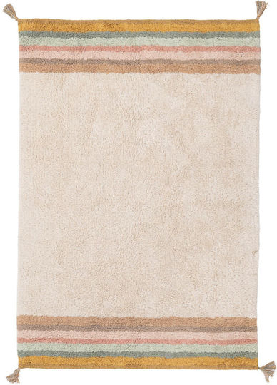 Royal Carpet Handgefertigtes Kinderteppich-Set aus Baumwolle in Ecru 120x170 cm