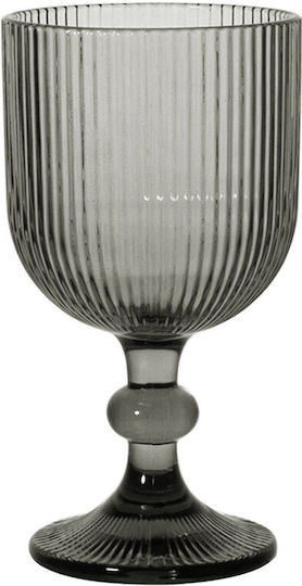 keleman Set of Grey Stemmed Water Glasses 365ml 6 Pieces