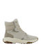 Damen-Stiefeletten mit Ecrufarbenem Fell