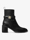 Leather Women's Ankle Boots Black