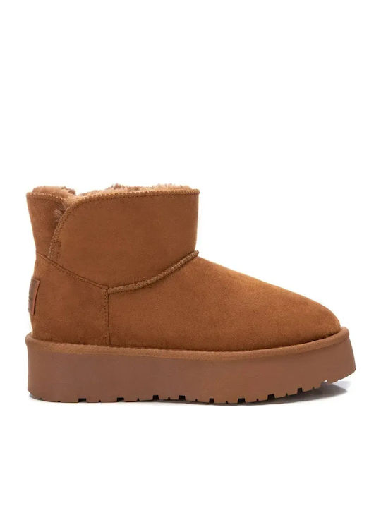 Xti Vegan Suede Γυναικεία Μποτάκια με Μεσαίο Τα...