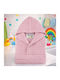 Astron Italy Kinderbademantel Rosa mit Kapuze