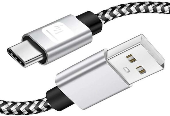 Techly Cablu USB 2.0 împletit USB-C tată - USB-A 1 m 369991