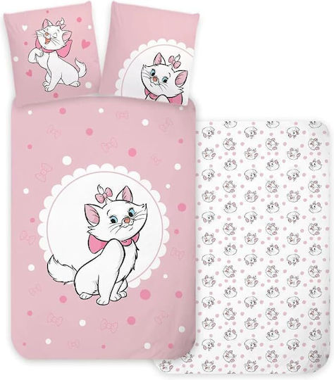 Disney Aristocats Marie Cat Bettwäsche-Set für das Babybett Rosa
