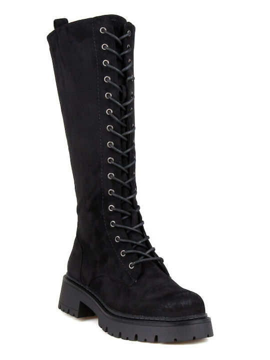 Silia D Wildleder Damenstiefel Schwarz