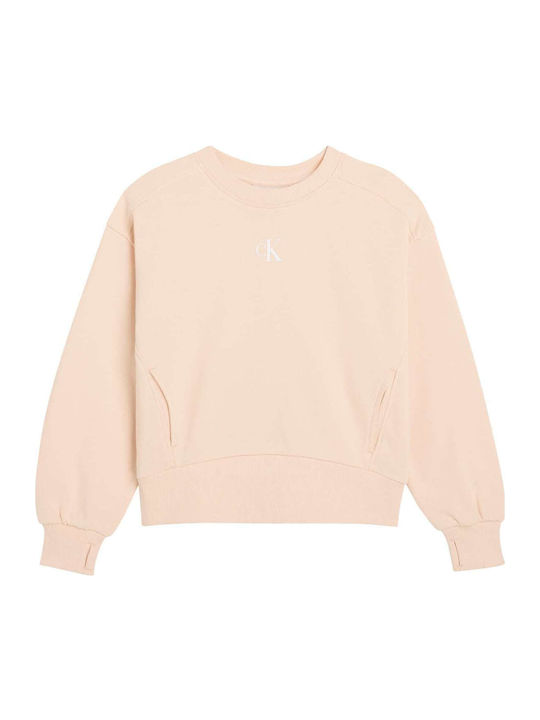 Calvin Klein Παιδικό Φούτερ Εκρού Sweatshirt