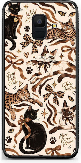 Wild Cats Animal Print Collage Samsung Galaxy A6 2018 Hülle