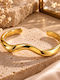 Kingleap Women's Gold-Plated Steel Cuff Bracelet