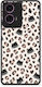 Калъф Smartfits с черни котки на кремав фон с леопардови петна за Motorola G24