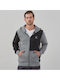 Hooded Cardigan Black/dk Melange