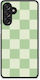 Smartfits Sage Cream Gestreifte Karos Samsung Galaxy M15 Hülle
