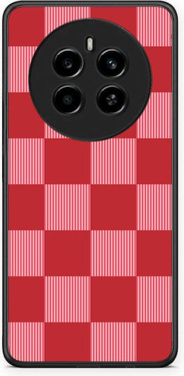 Smartfits Red Pink Striped Checks Realme 12 4g 12+ 13 4g Θήκη