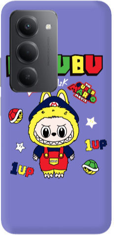 Xiaomi Redmi 15 Labubu Mario Lila Silikon-TPU-Handyhülle