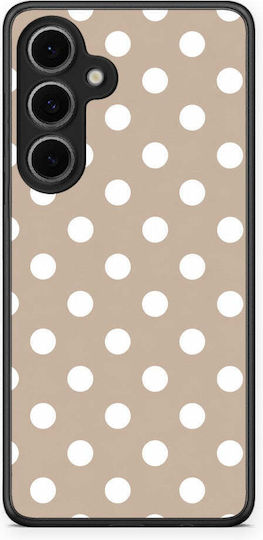 Smartfits White Polka Dots On Taupe Samsung Galaxy S24 Fe Θήκη