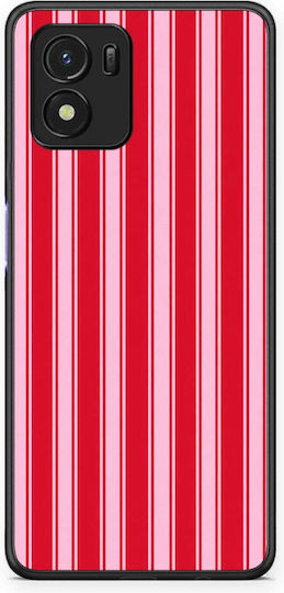 Smartfits Red Pink Vertical Pinstripes Vivo Y01 Y15s Θήκη