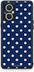 Smartfits White Small Polka Dots On Navy Oppo Reno7 Lite Θήκη