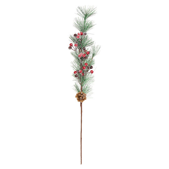 Ramură Decorativă de Crăciun din Plastic, Lungime 64 cm, Verde