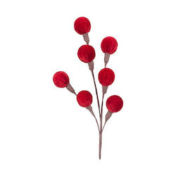 Eurolamp Ramură Decorativă de Crăciun din Țesătură, Lungime 55 cm, 102 Bucăți, Burgundy Eurolamp Ramură Decorativă de Crăciun din Țesătură, Lungime 55 cm, 102 Bucăți, Burgundy
