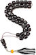 Roloi Komboloi Worry Beads with 33 Mastic Beads, 35 cm Long, Burgundy