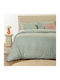 Melinen Bianca Double Fitted Bed Sheet Set 150x200+32cm Grey (4 pcs)