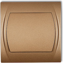Karlik Unterputz-Wandschalter mit Rahmen, Gold