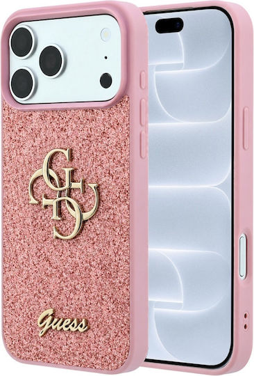 Case Iphone 18 Pro Iphone 17 Pro – Guess Fixed Glitter Big 4g – Pink