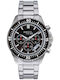 Men's Battery Chronograph Watch with Silver Stainless Steel Bracelet